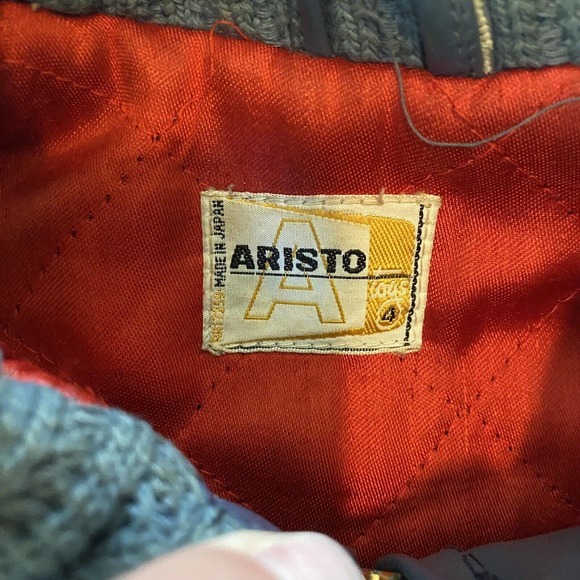 Aristo Vintage Boys Faux Leather Bomber Jacket Gray 4 - Picture 3 of 9